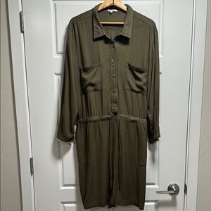 Olive Green Utility Romper